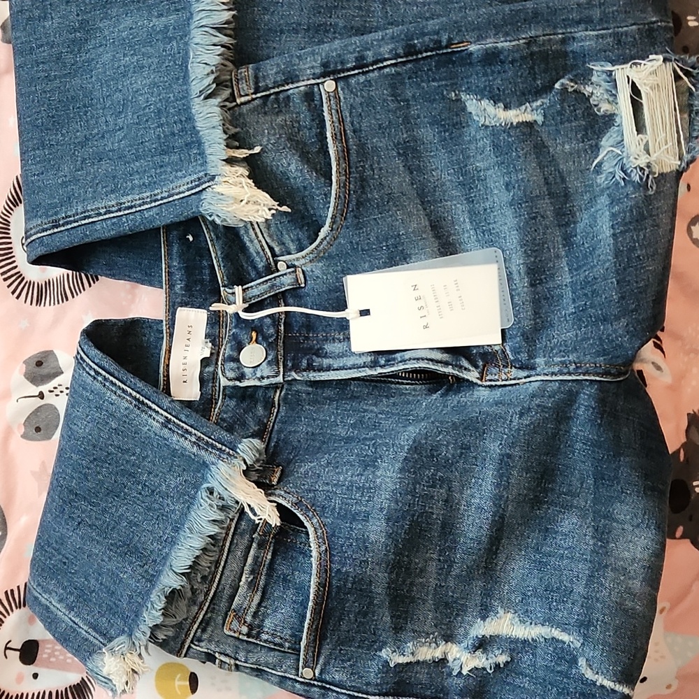 Risen distressed girlfriend jeans